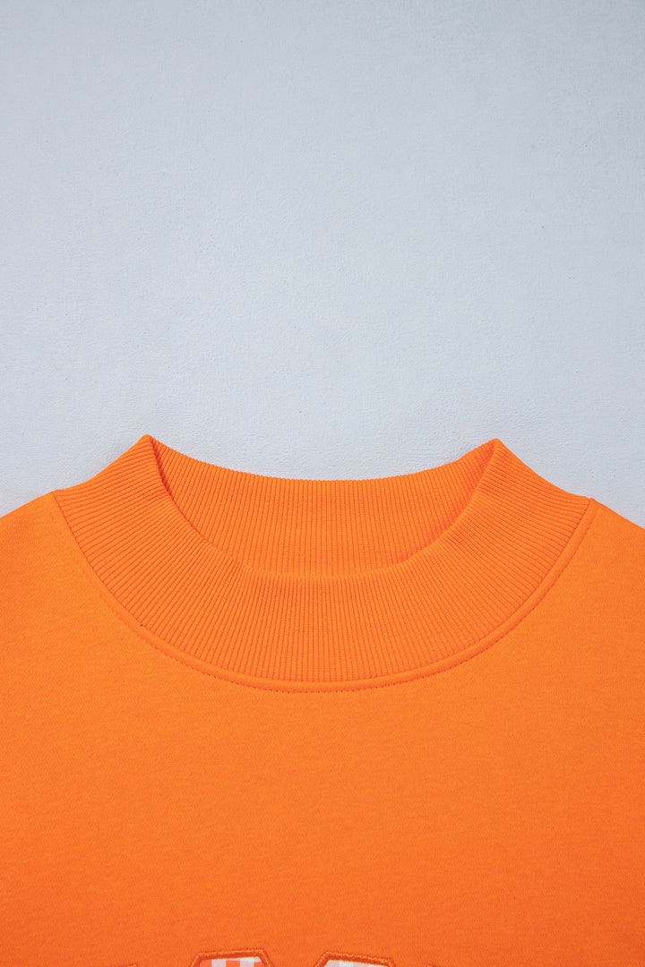 Carrot Gingham Plaid Oversized Pullover Sweatshirt