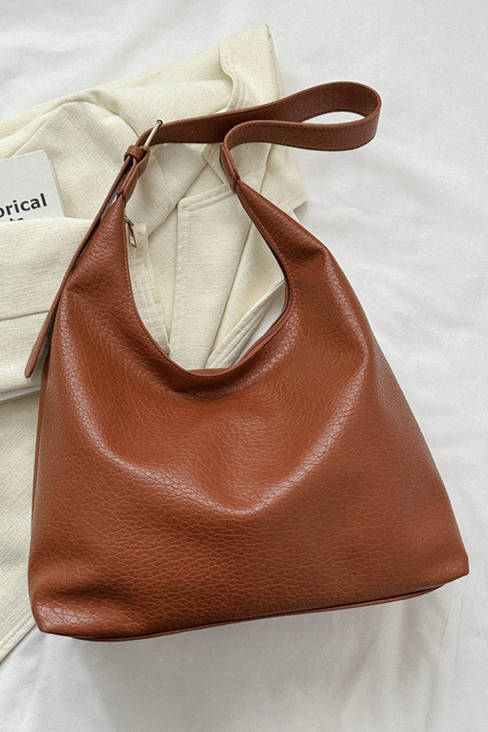 Adjustable Strap One Shoulder Leather Bag