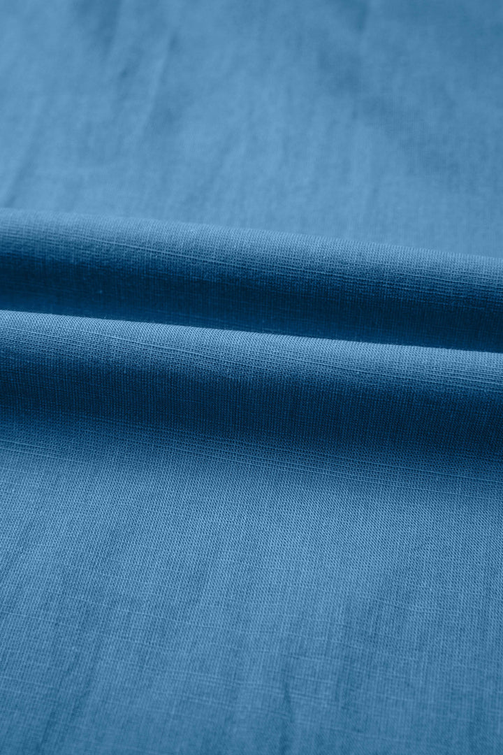 Prussian Blue Smocked Waist Casual Jogger Style Pants