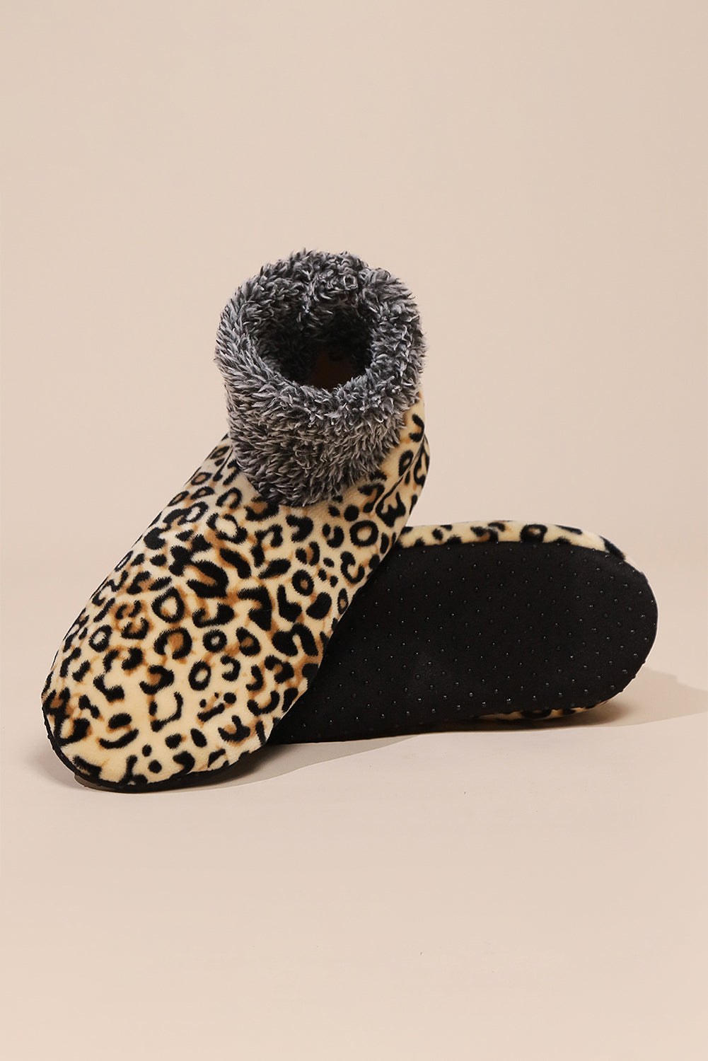Thermo-Futtersocken mit Leopardenmuster