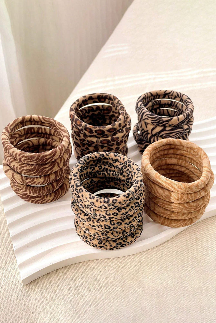 5Pcs/Set Animal Pattern High Elastic Hair Tie