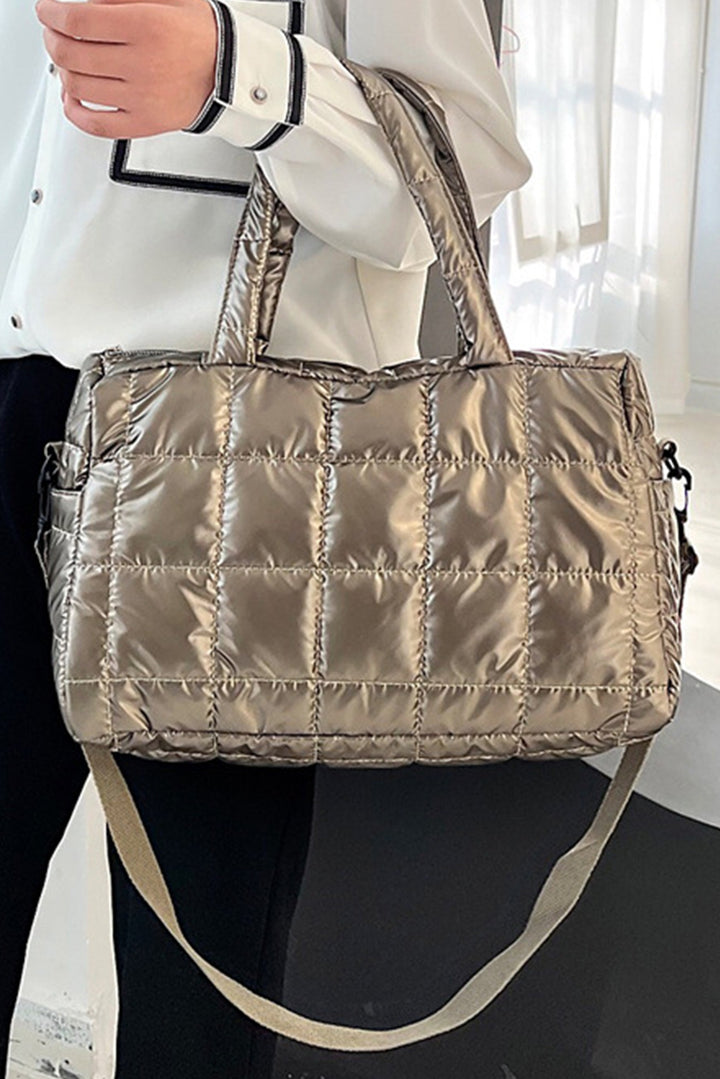 Large Capacity Quilted Puffer Tote Bag