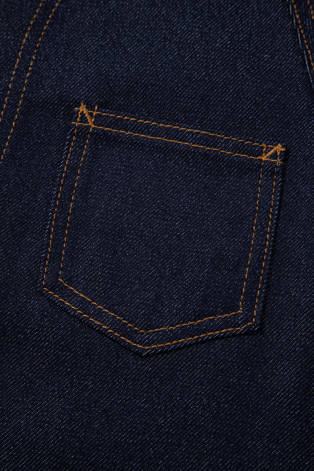 Navy Blue Contrast Collar Stitched Detail Button Denim Jacket