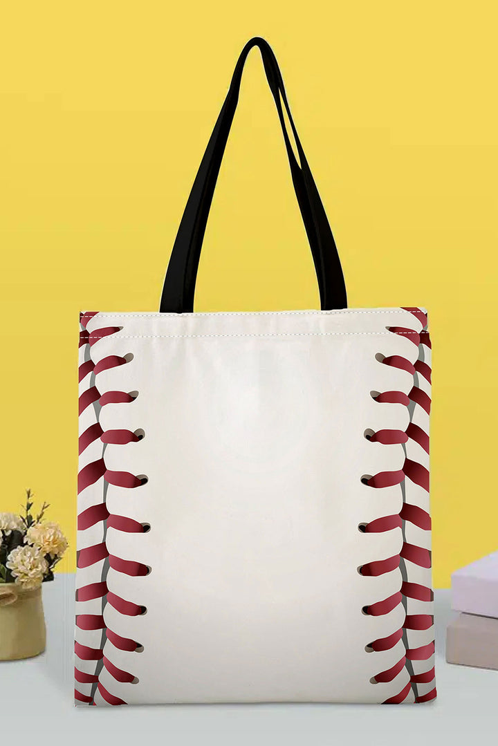 Sac fourre-tout en toile à imprimé baseball