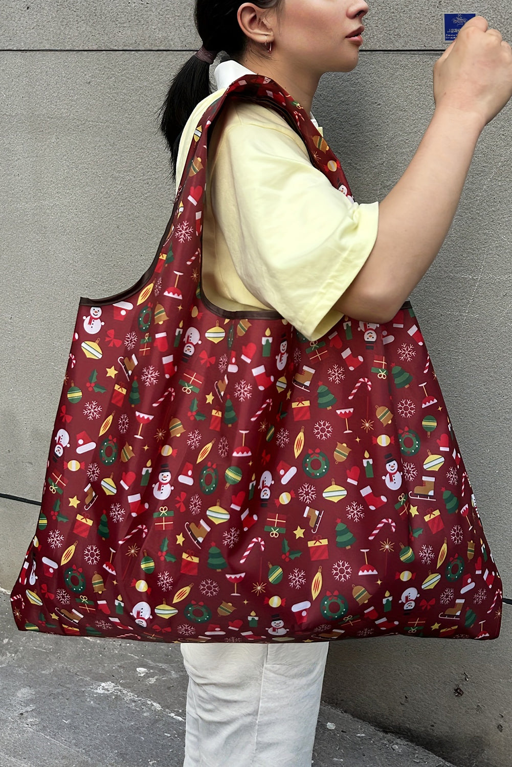 Large Foldable Christmas Holiday Reusable Oxford Bag