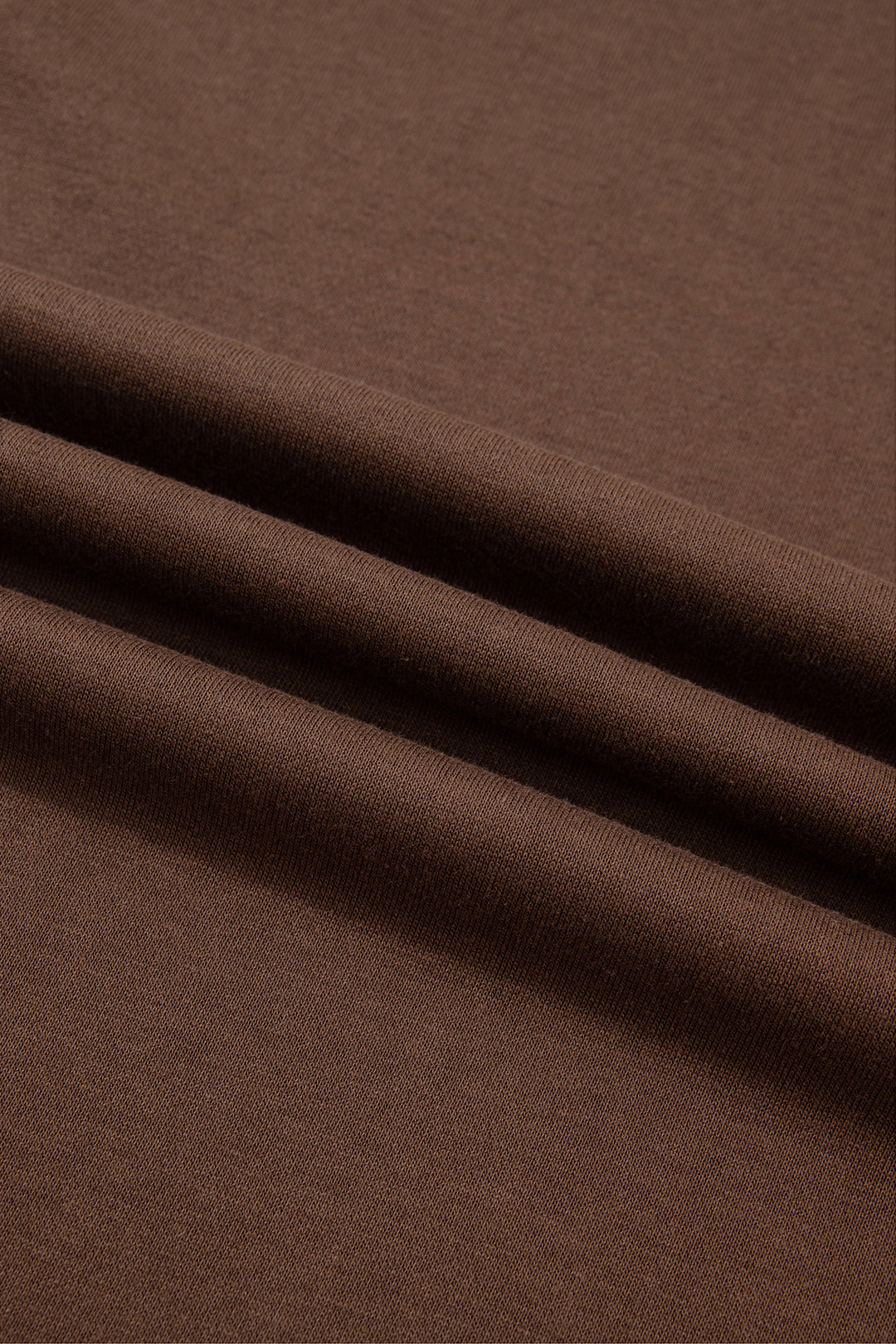 Coffee Colorblock Trim Crewneck Long Sleeve Pullover Sweatshirt