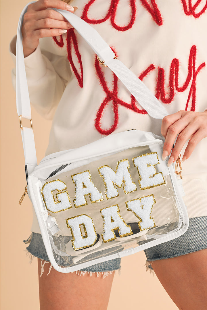 GAME DAY Rugby Football Transparente Umhängetasche