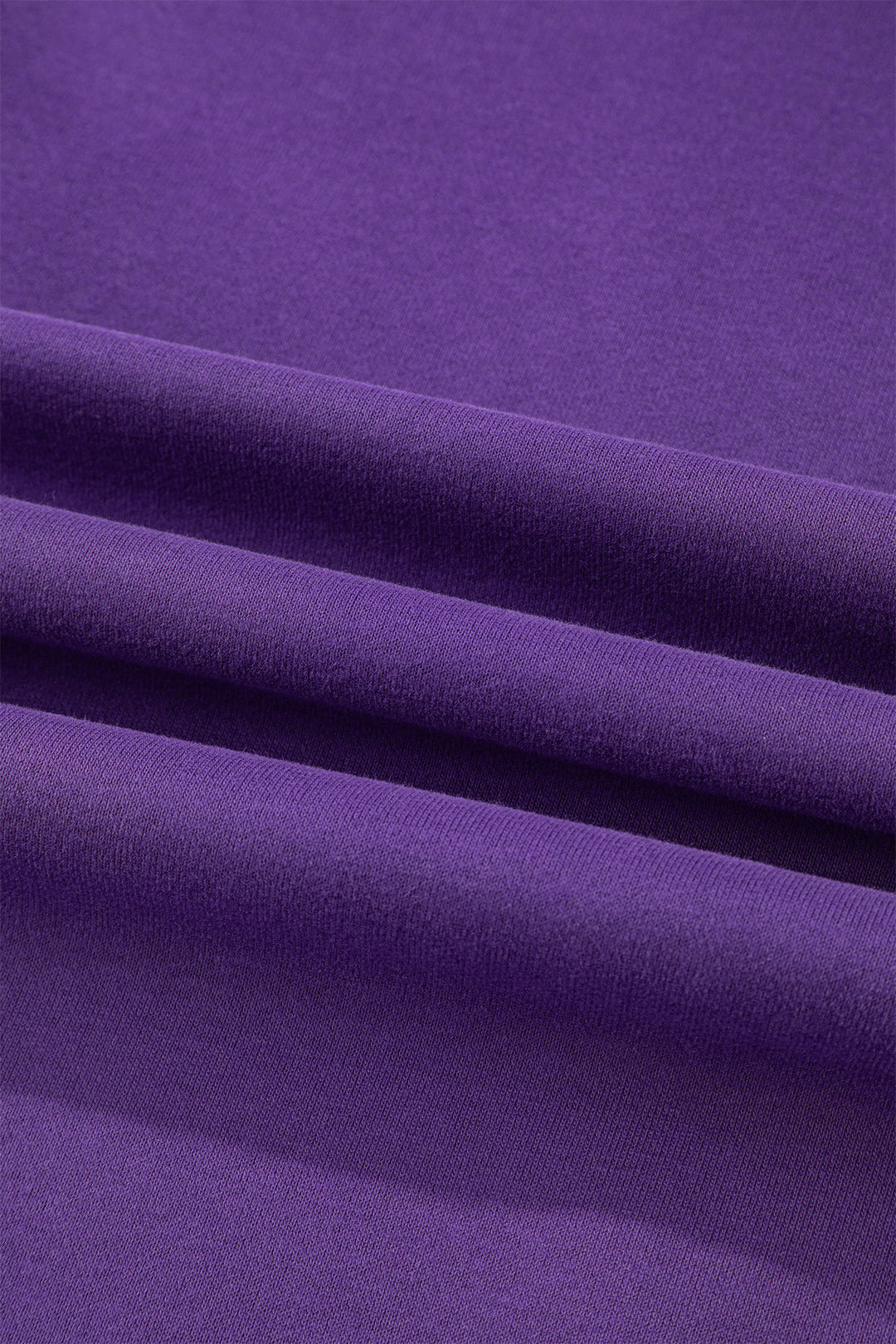 Tillandsia Purple Solid Color Oversized Mock Neck Sweatshirt