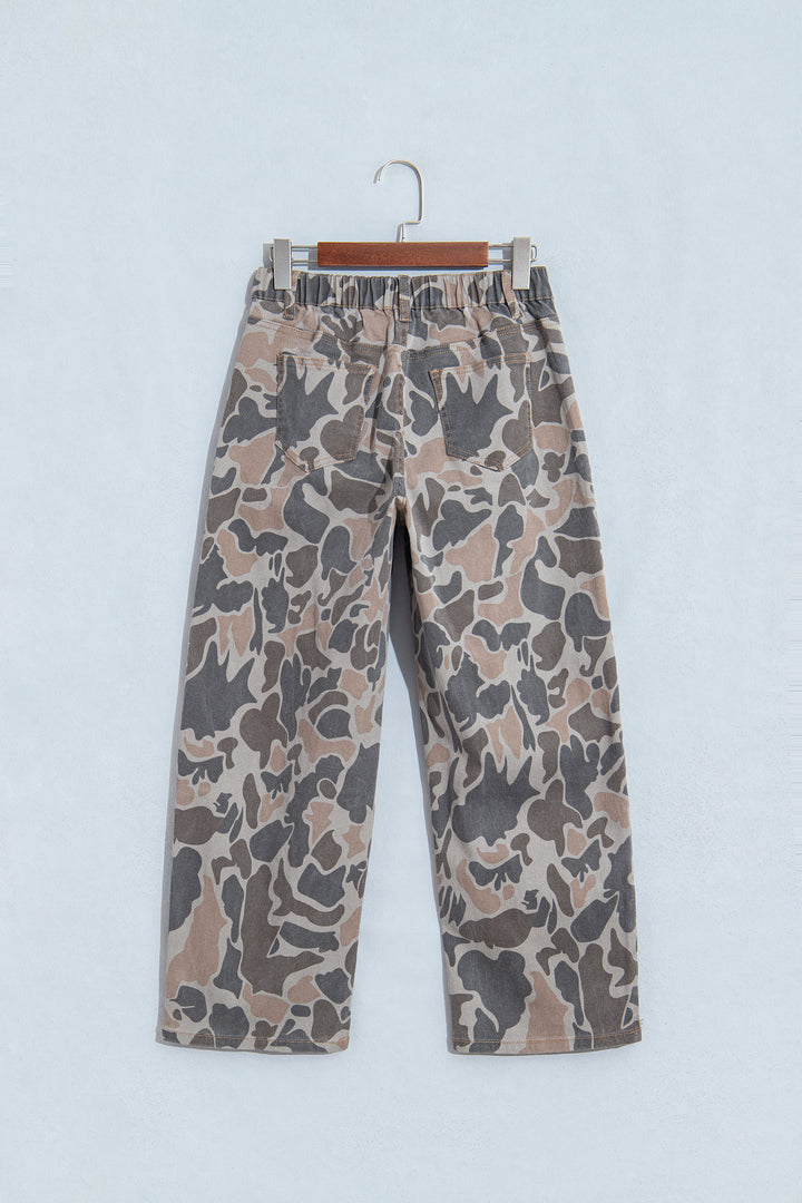 Multicolour Camouflage Shift Ankle Length Jeans