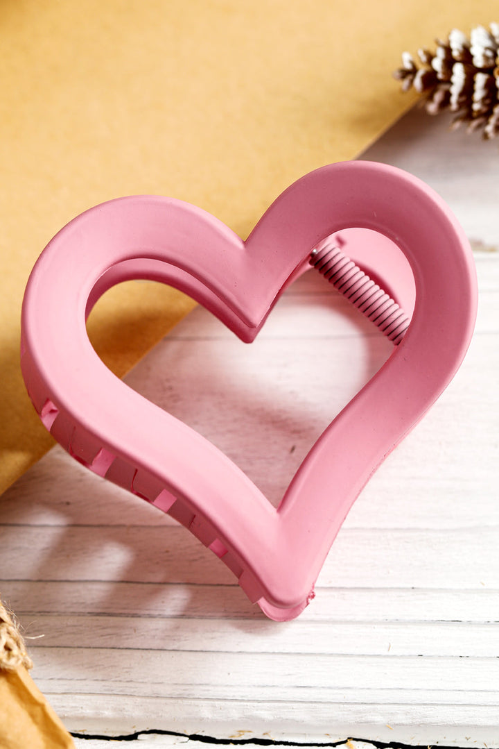Cutout Heart Shape Frosted Small Hair Clip