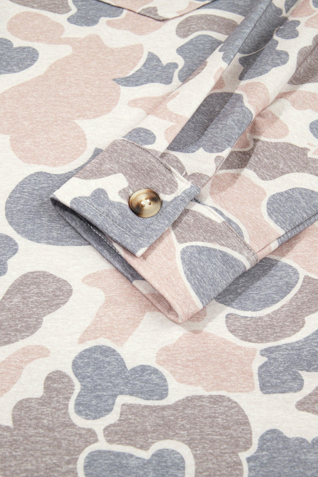Multicolour Casual Camouflage Button Down Tunic Shacket
