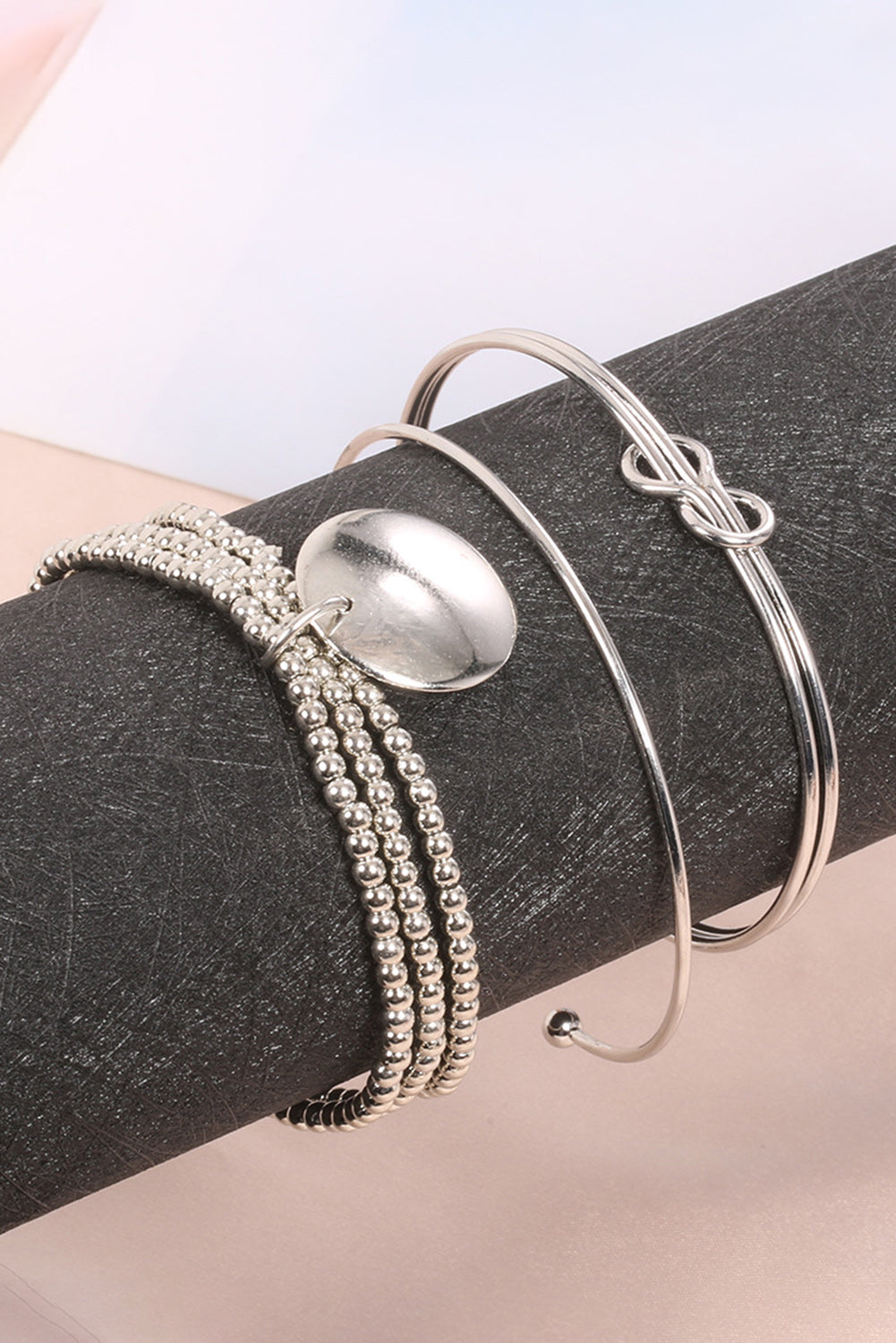 Knotted Beaded 3-piece Bracelet Set