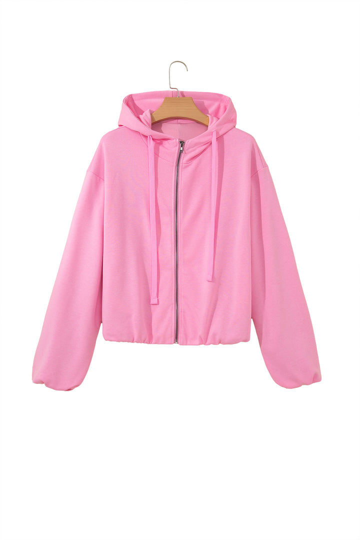 Sachet Pink Zip-up One Piece Long Sleeve Hoodie