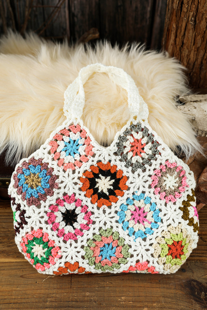 Random Boho Floral Crochet Retro Hollowed Bag
