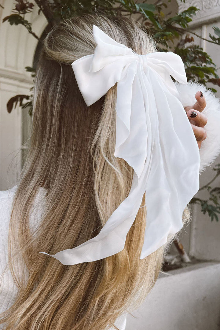 Oversized Ribbon Bowknot Satin Hair Clip