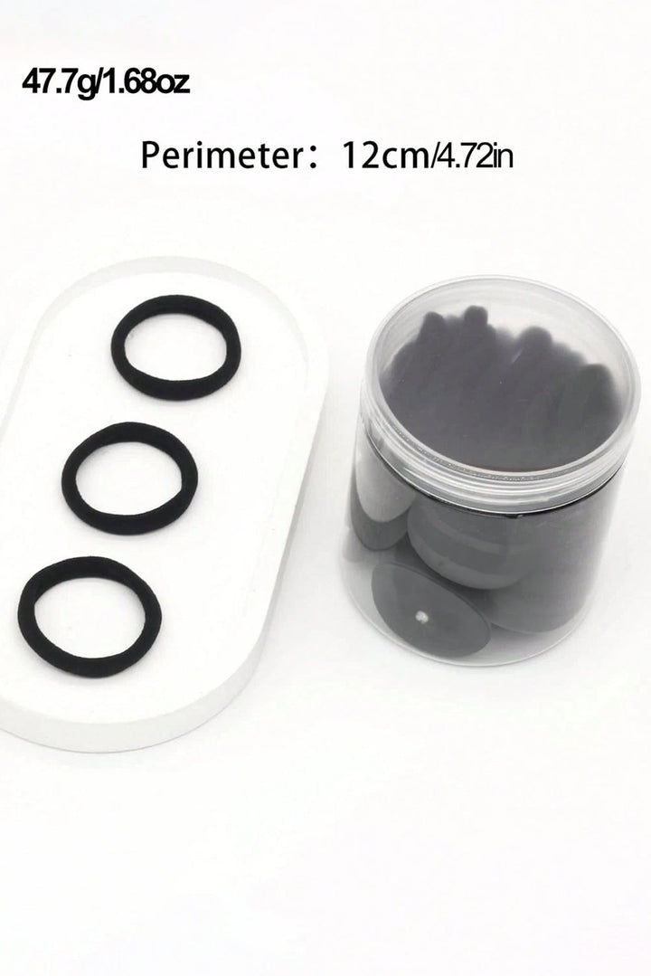 Lot de 50 élastiques à cheveux solides et simples