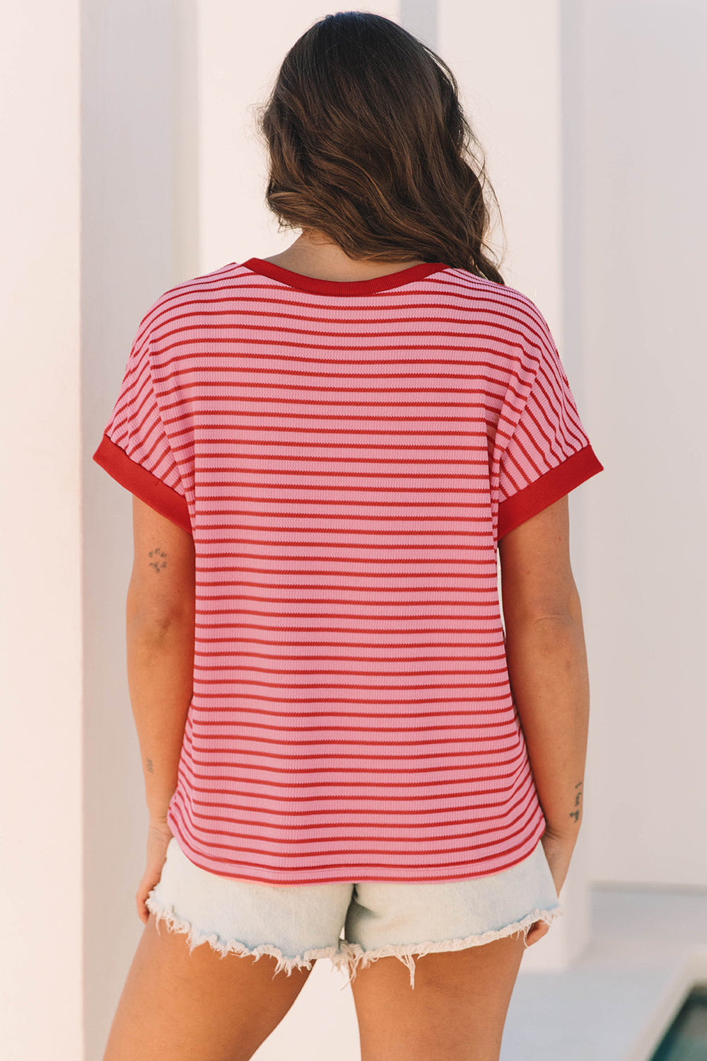 Knitted Round Neck T Shirt