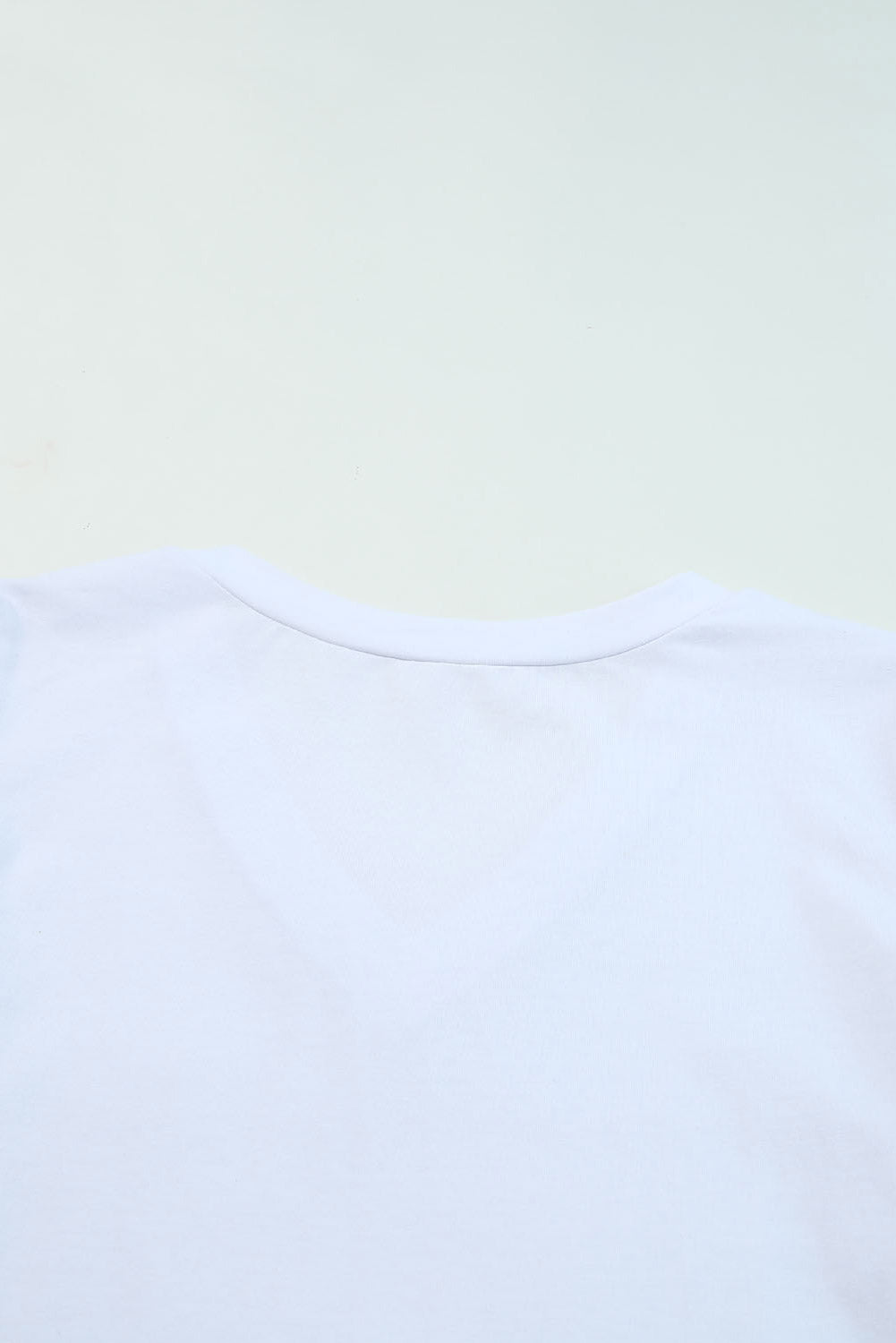 White Puff Sleeve V-Neck T-Shirt