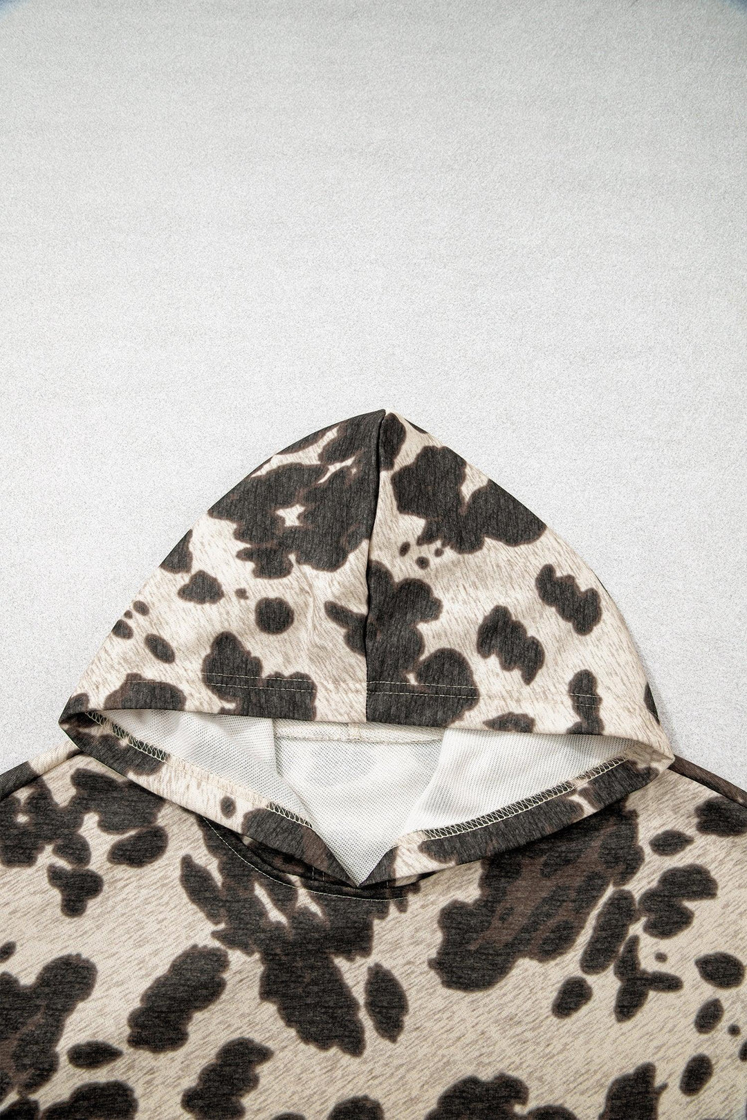 Multicolour Western Print Long Sleeve Pocket Regular Fit Hoodie