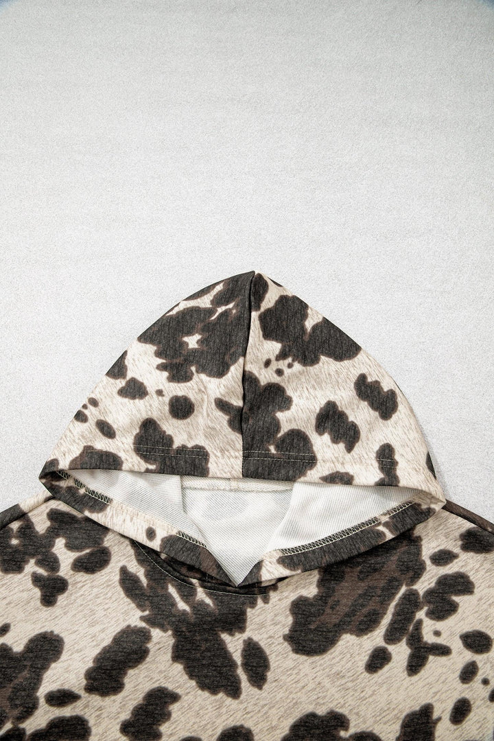 Multicolour Western Print Long Sleeve Pocket Regular Fit Hoodie