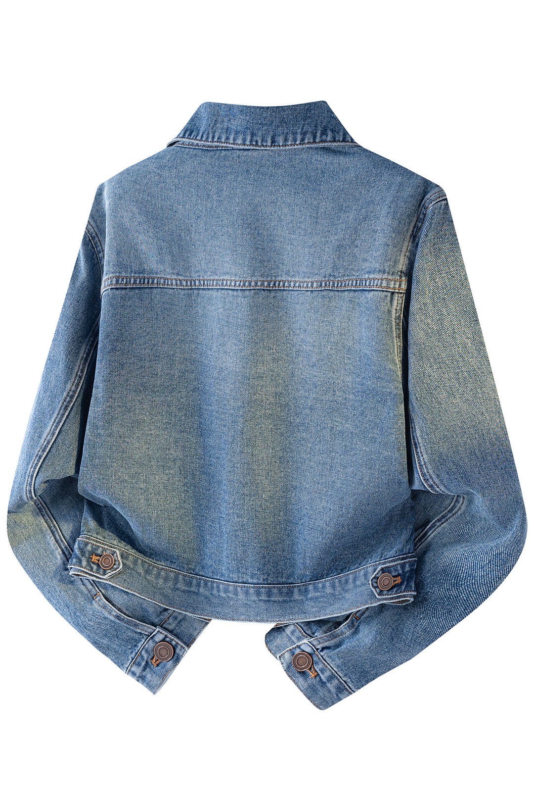 Beau Blue Flap Pockets Tailored Denim Jacket
