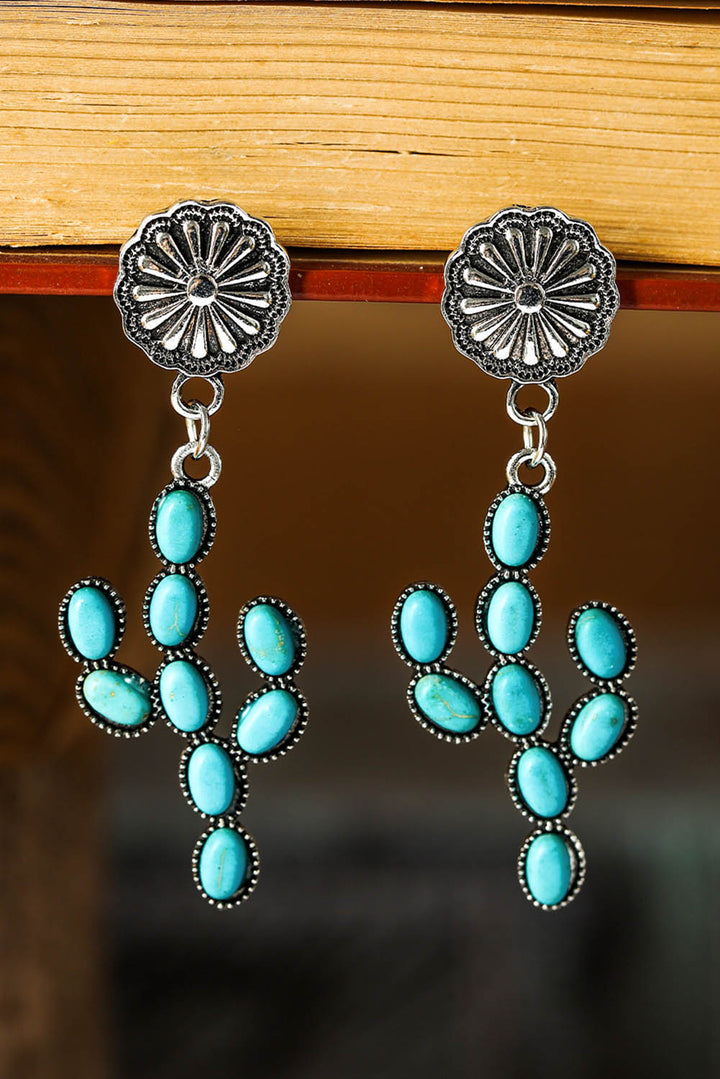 Boucle d'oreille Cactus Daisy Turquoise Western