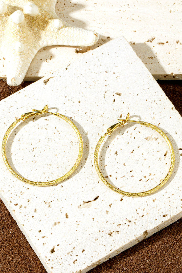 Plated Retro Hoop Earrings