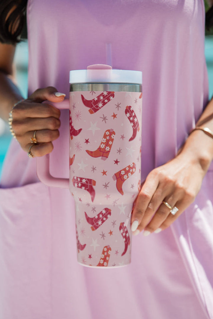 Westernstiefel-Becher mit Strohhalm, 40 oz