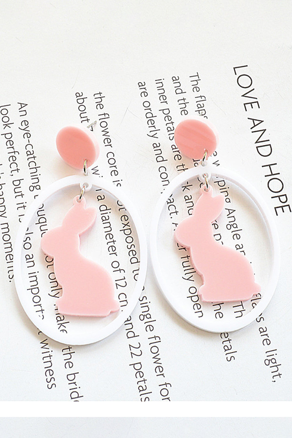 Easter Colorblock Bunny Drop Earrings