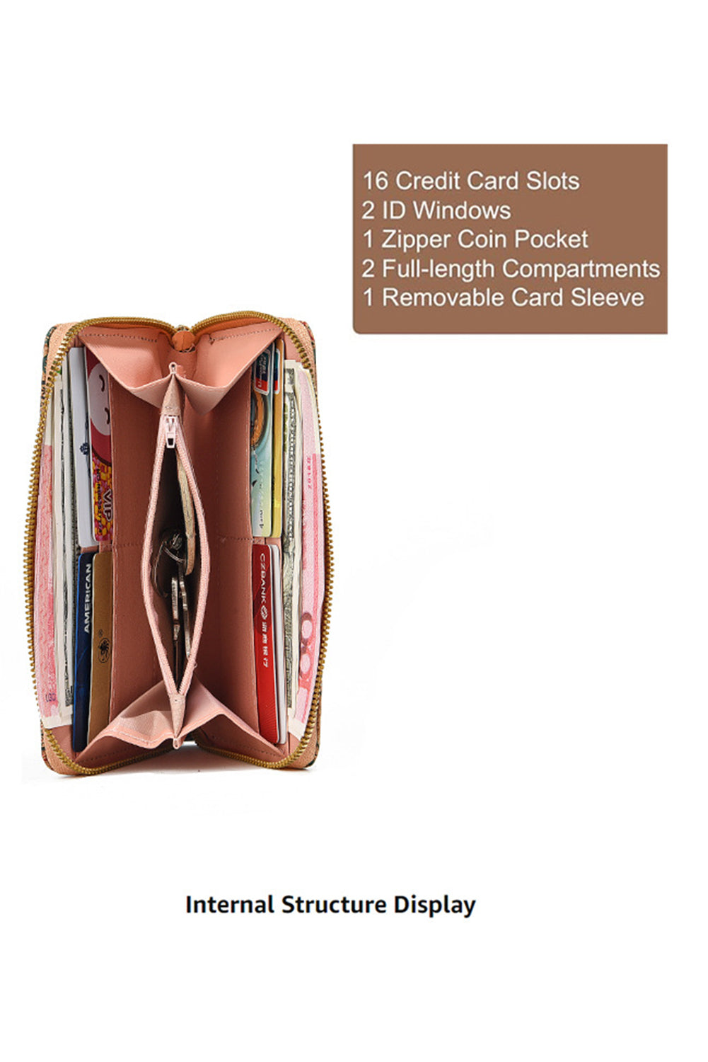Western Pattern Print Wristlet PU Leather Wallet