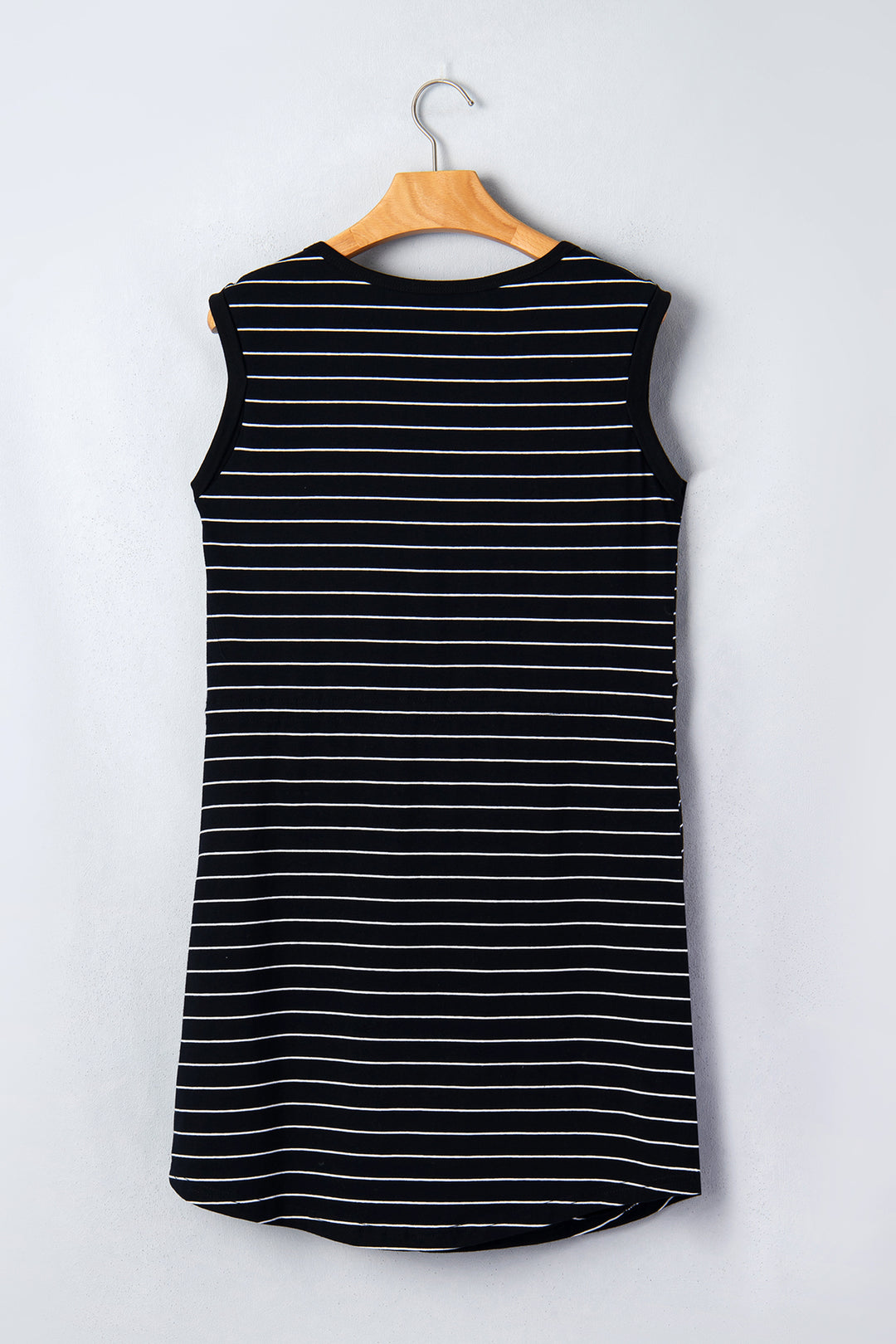 Drawstring Tunic Tank Mini Dress with Pockets