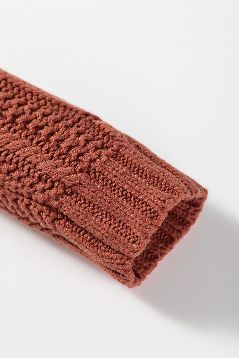 Chunky Fit Slouchy Textured Knit Sweater