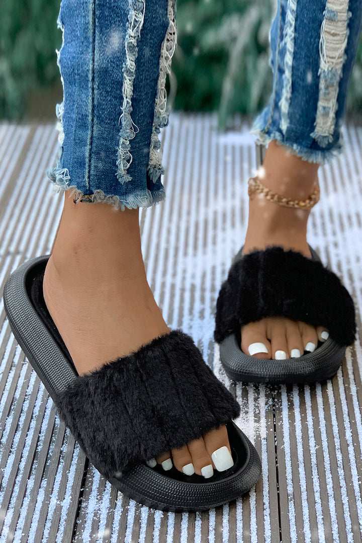 Plush Band Comfy Home Slippers