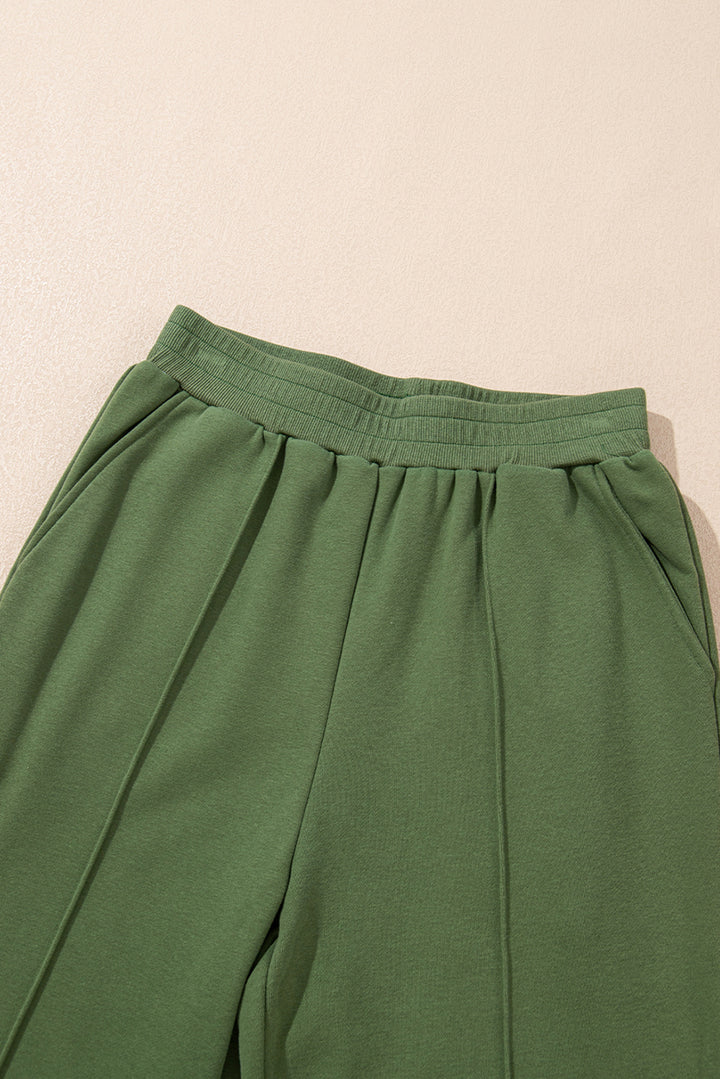 Vineyard Green Half Zip up Pullover Active Top and Joggers Set