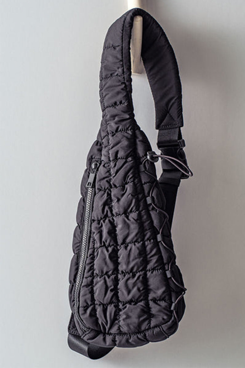 Marshmallow Quilted Drawstring Decor Sling Bag