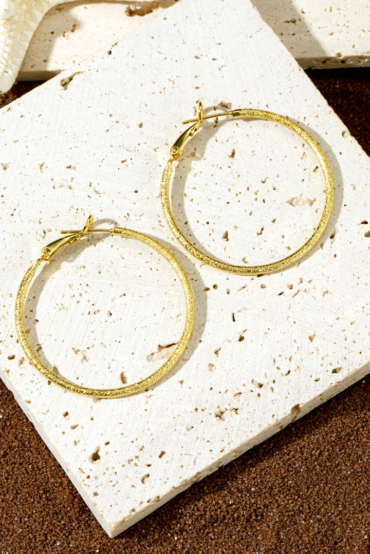 Plated Retro Hoop Earrings