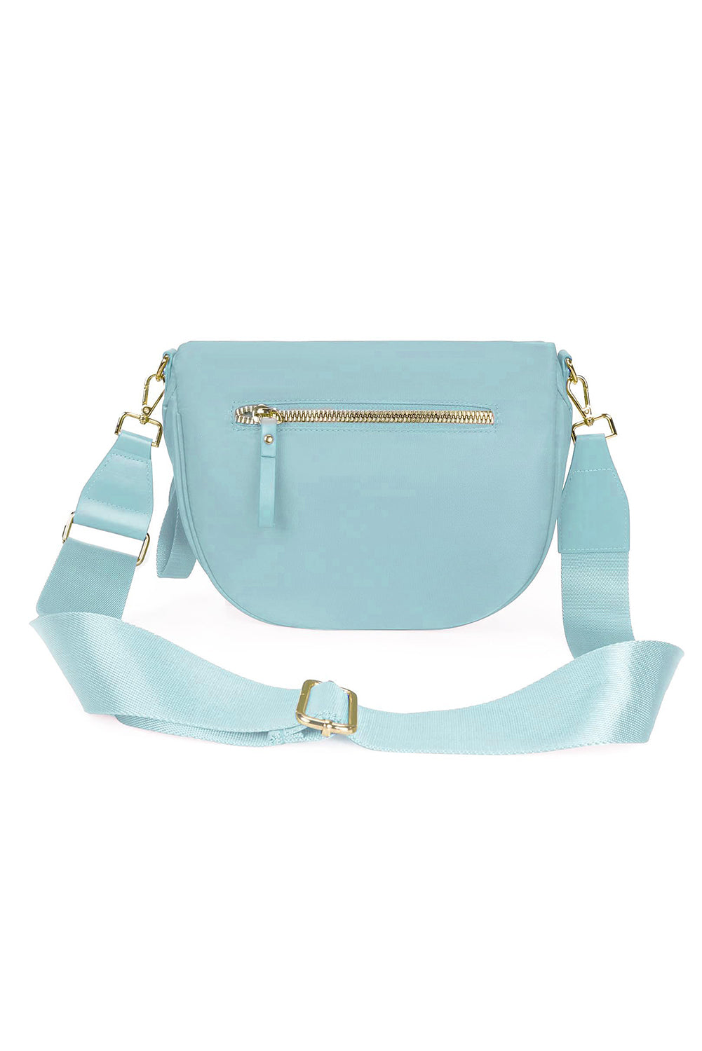 Double Zip Crescent Shape Adjustable Sling Bag