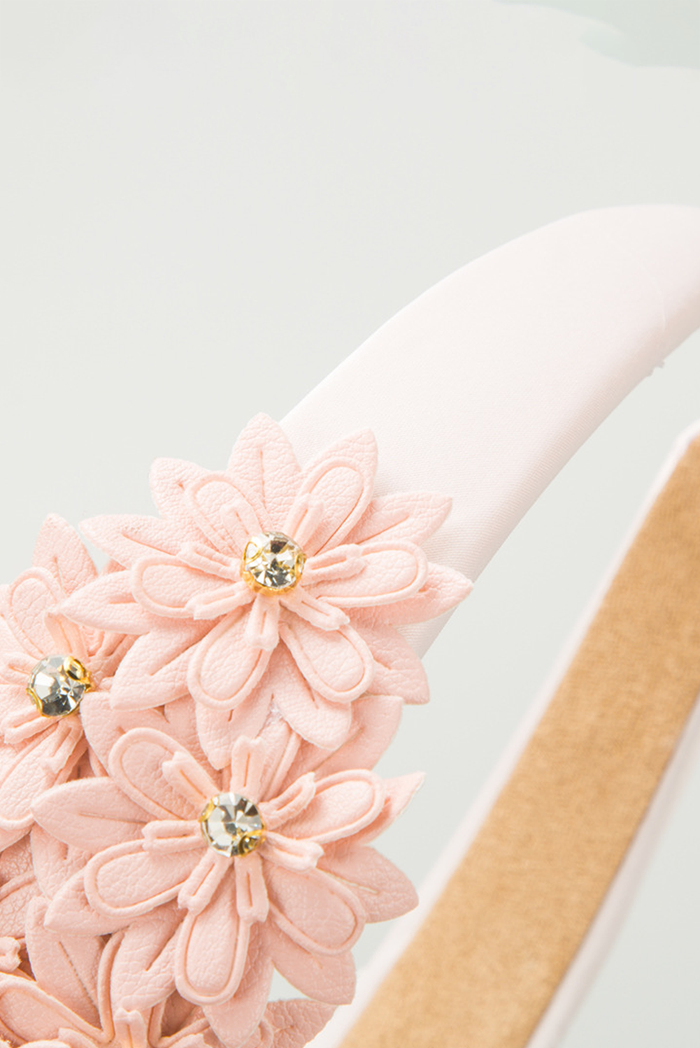 Multi Layer Flower Rhinestone Wide Headband