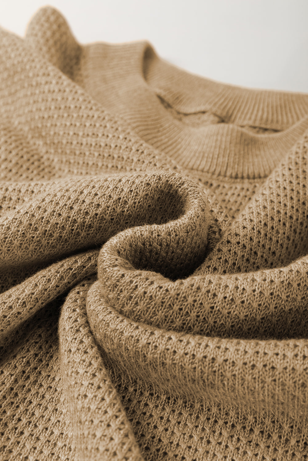 Brushed Knit Casual Fitted Sweater