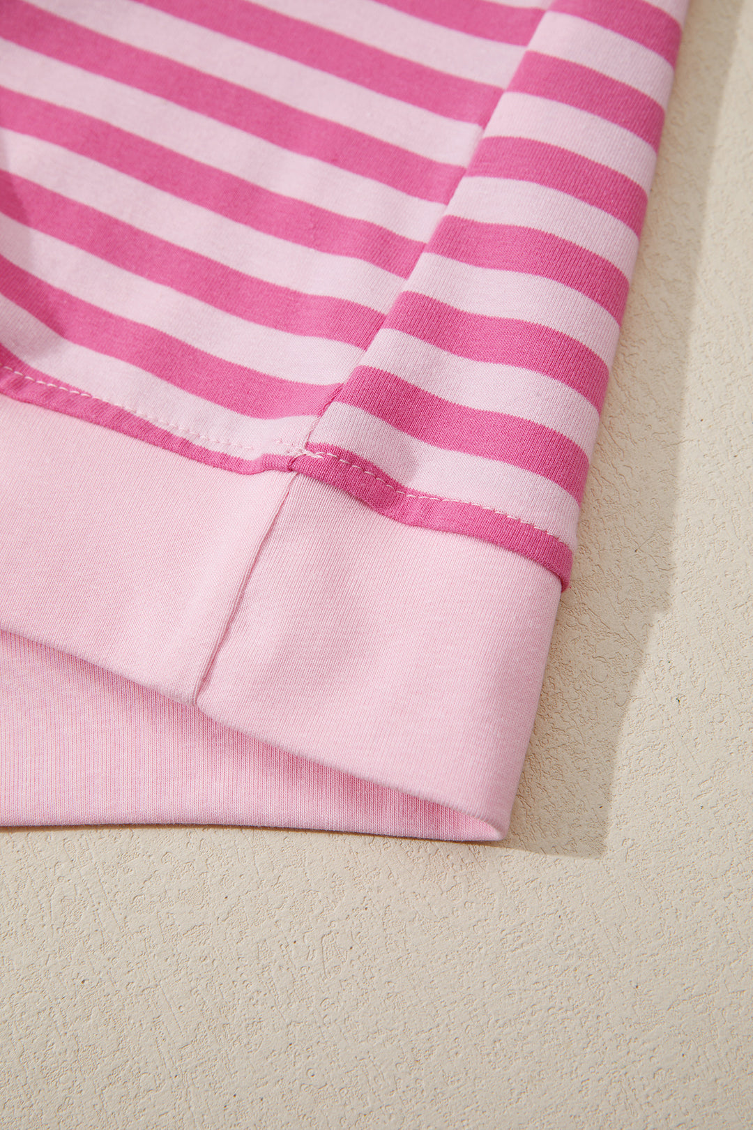 Pink Stripe Cap Sleeve Tee Elastic Waist Shorts 2pcs Outfit