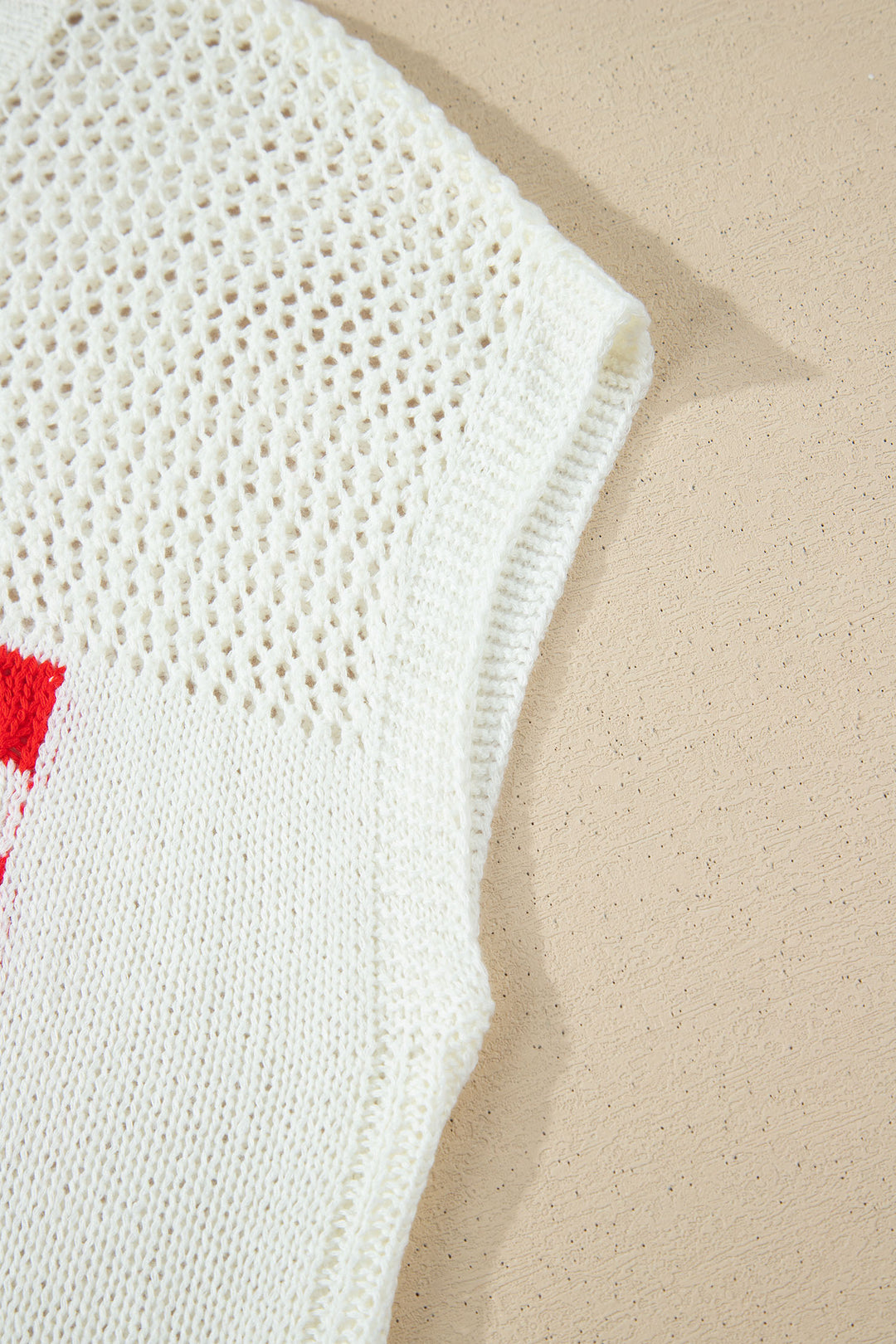 White Flag Graphic Short Sleeve Sweater Top