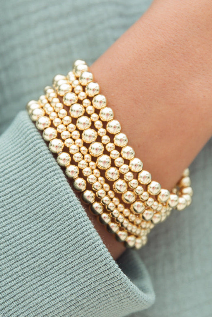 7pcs/Set Minimalist Plated Beaded Luxury Bracelet Set