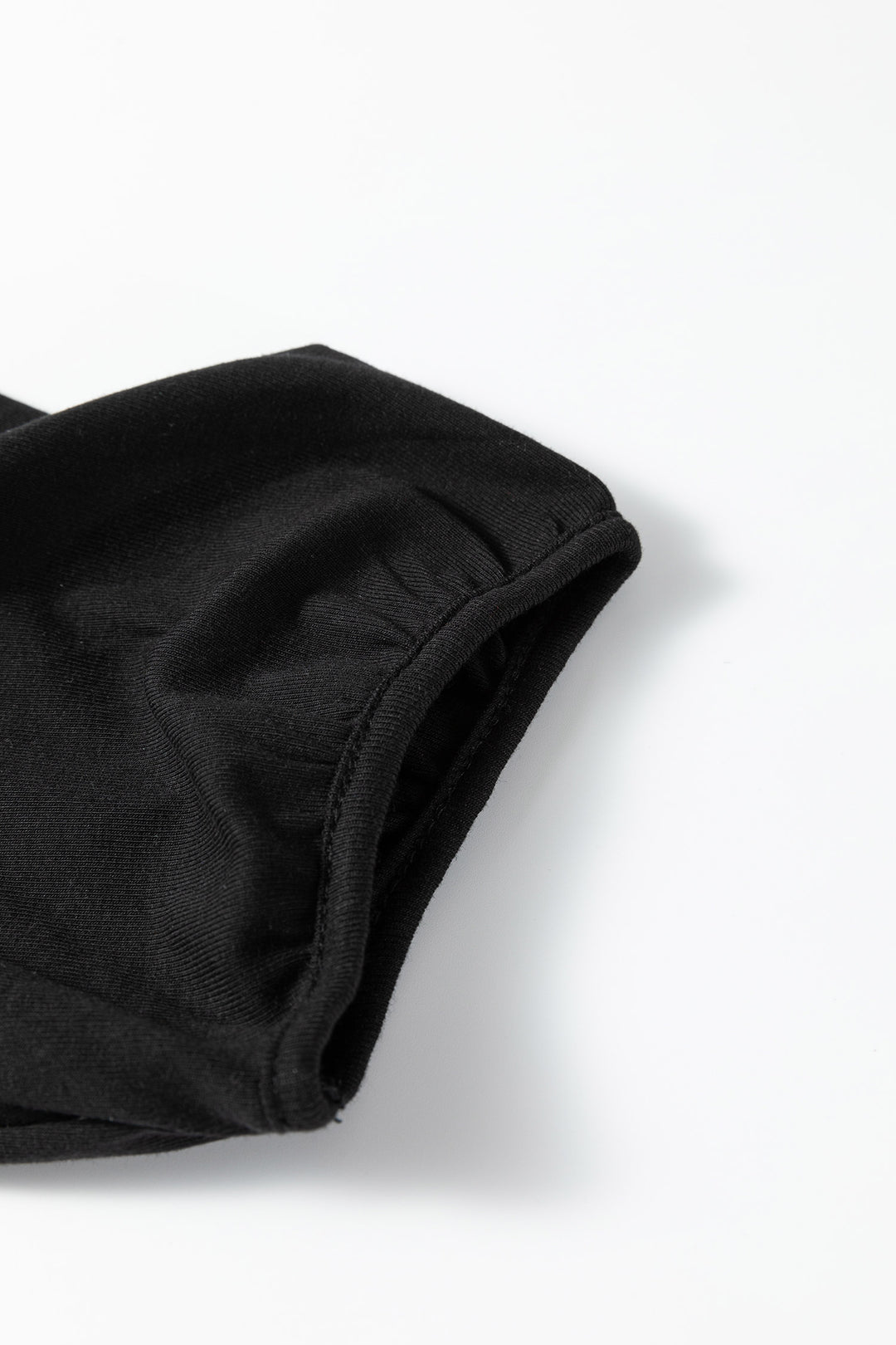 Black Short Sleeve Knit Top Patchwork Pleated Long Dress