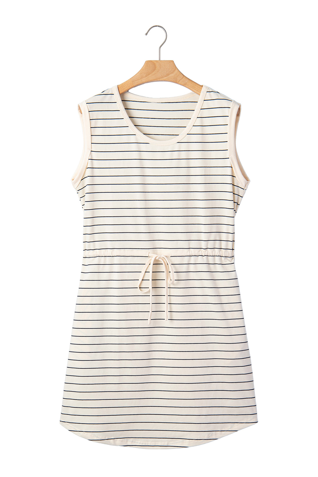 Drawstring Tunic Tank Mini Dress with Pockets