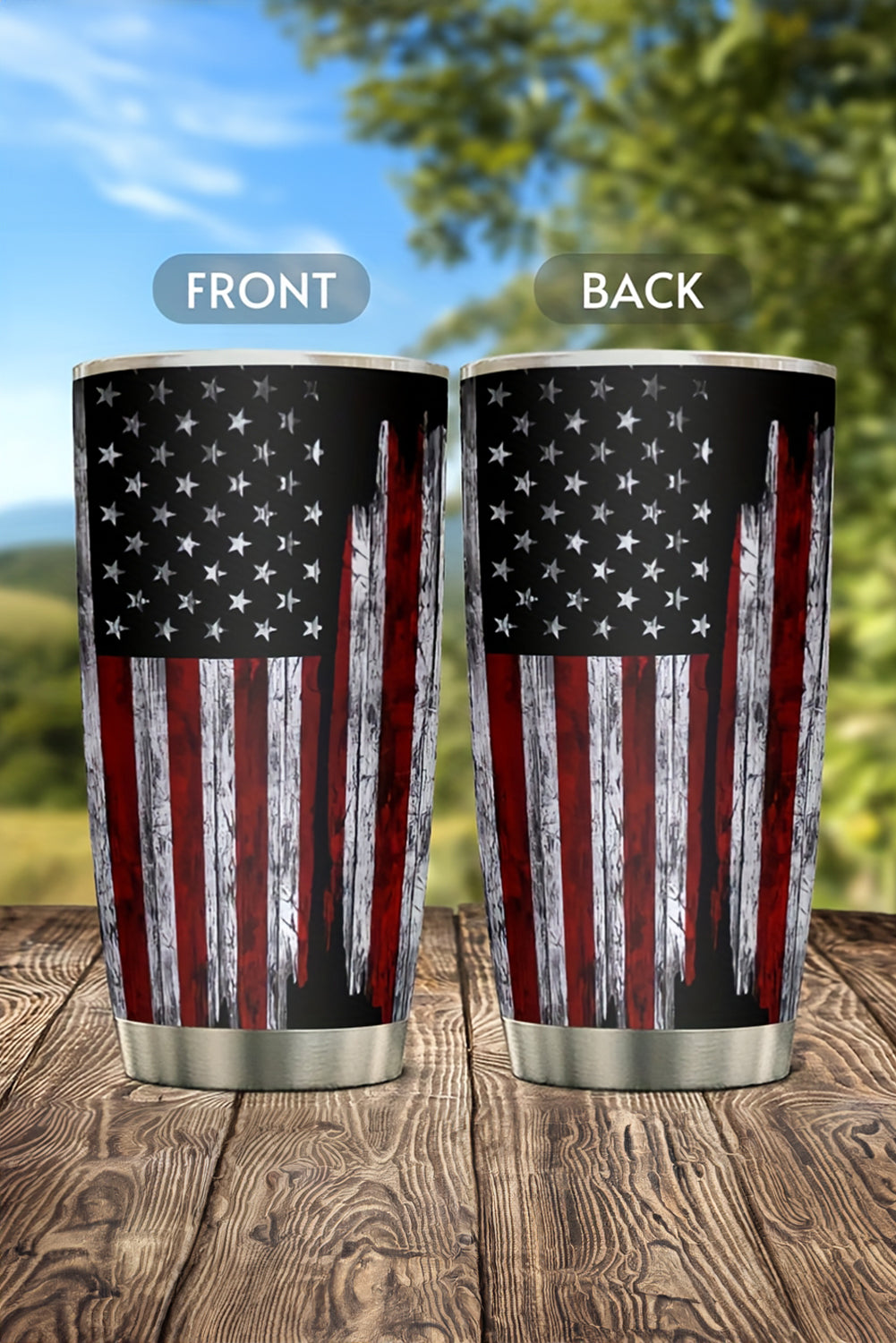 American Flag Stainless Steel Insulated Tumbler 20oz