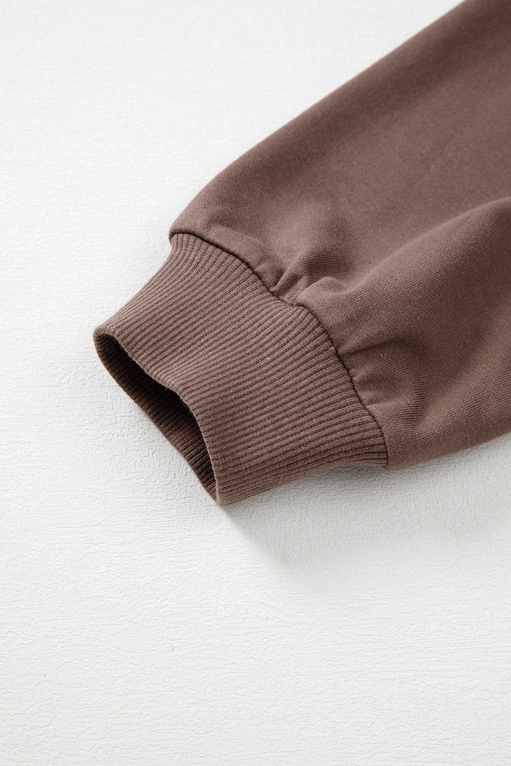 Color Block Drop Shoulder Pullover Casual Sweatshirt