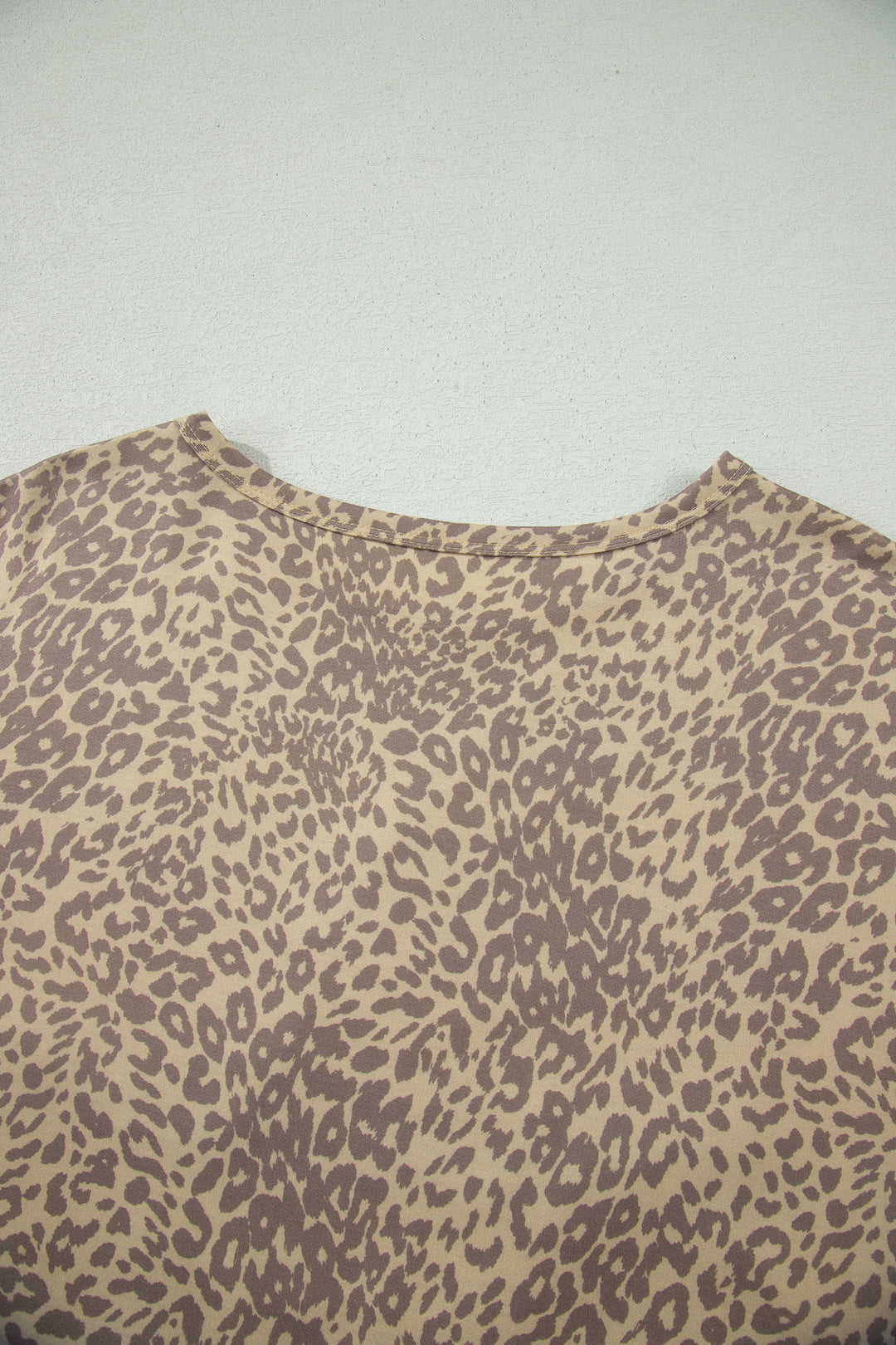 Khaki Leopard Retro Studded Star Patch Loose Tee