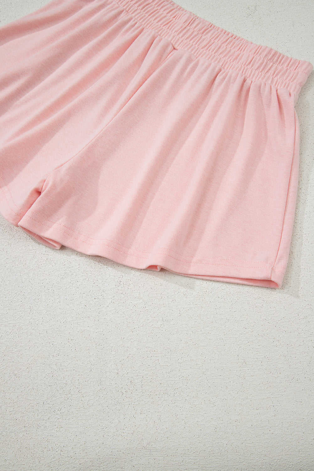Pink 3 Pcs Crop Tank Top Shorts with Cardigan Lounge Set