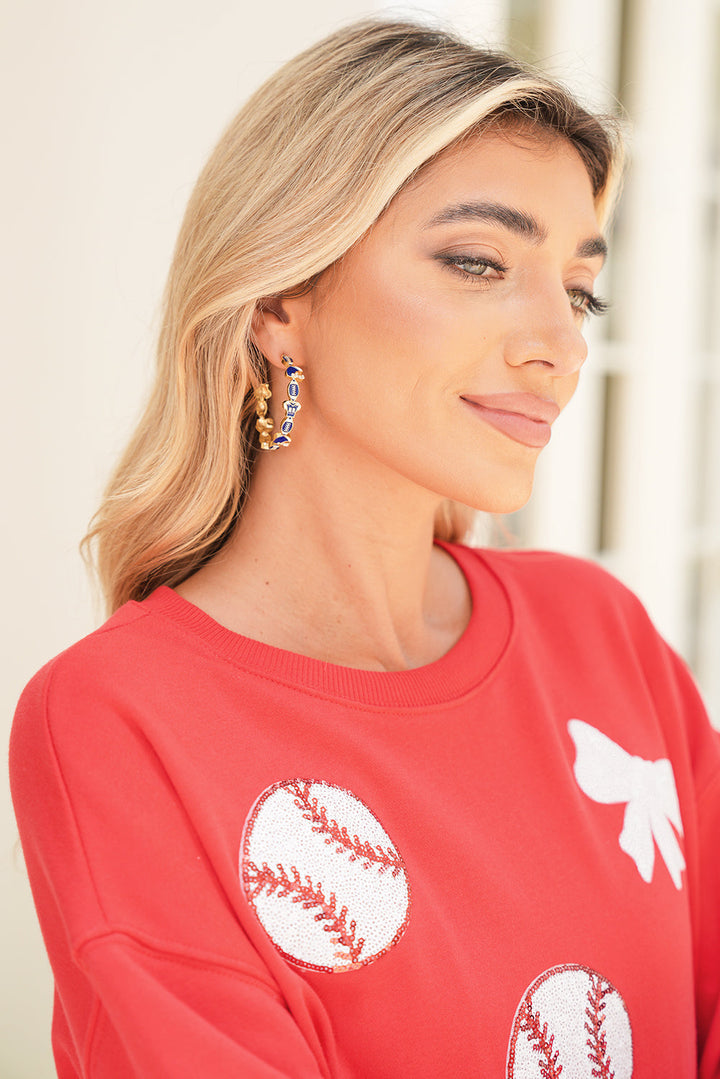 Game Day Football Helmet Jersey Hoop Earrings