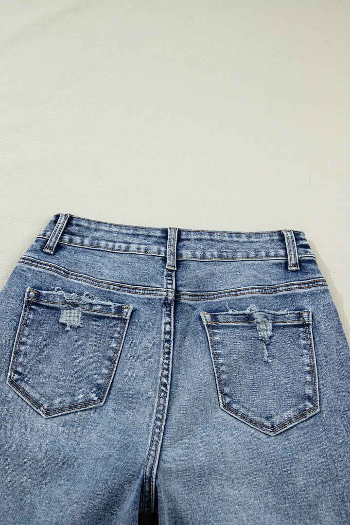 Ashleigh Blue Cuffed Straight Loose Jeans